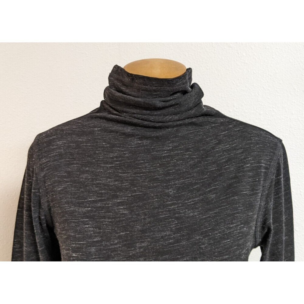 Women's Cabi Style #3225 Odyssey Turtleneck Spacedye Black/Gray W/Thumbholes S - Picture 2 of 14